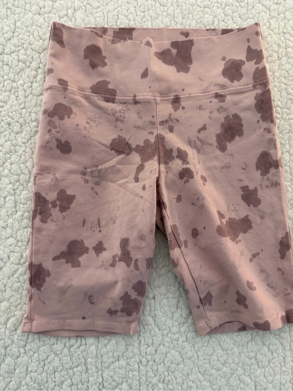 Lamade Pink Mauve Tie-Dye Bike Shorts